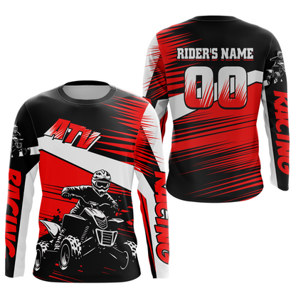 Custom Red ATV Motocross Jersey for Adult Kids Youth Quad Dirt Bike Racing Shirt For Men Women NHN001
