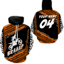 Load image into Gallery viewer, Custom Dirt Bike Jersey Orange Motocross Jersey Upf30+ Mens Women Racing Shirt| CTP27