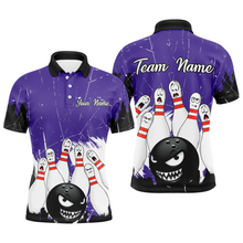 Load image into Gallery viewer, Purple Bowling Jersey Men And Women Custom Funny Bowling Shirts Unisex Polo Bowling Team Shirt CP15
