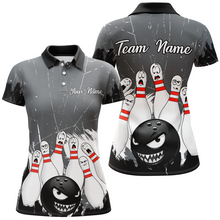 Load image into Gallery viewer, Grey Bowling Jersey Men And Women Custom Funny Bowling Shirts Unisex Polo Bowling Team Shirt CP15