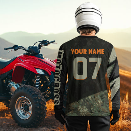 Camo Quad Bike Shirt For Adult&Kids Custom ATV Motocross Jersey Retro Off-Road Extreme Quad Shirts Vintage NHN005