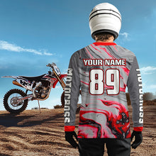 Load image into Gallery viewer, Grey&amp;Pink Motocross Jersey Custom Dirt Bike Shirts for Men Kid Women Racing Shirt XM394