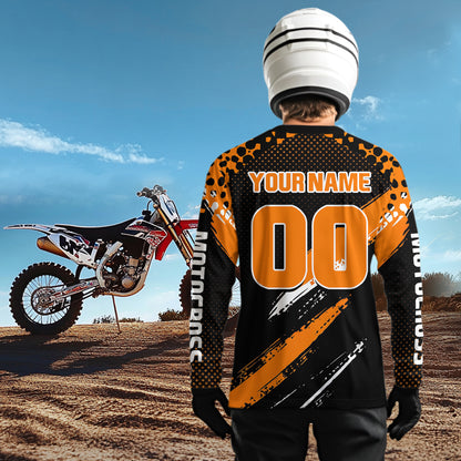 Orange ATV Motocross Racing Jersey Adult Kid Dinosaur ATV Riding Shirt Quad Jersey MX129