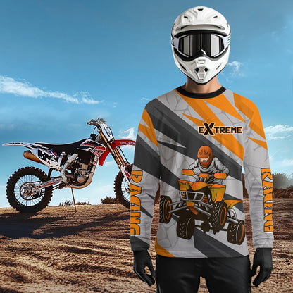 Custom ATV Riding Jersey Orange Quad Jersey Kid Adult ATV Racing Off-Road Shirts MX112