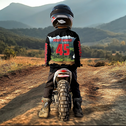 Black Motocross Jersey Custom Dirt Bike Shirts Men Kid Women Riding Moto Shirts XM336