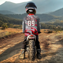 Load image into Gallery viewer, Grey&amp;Pink Motocross Jersey Custom Dirt Bike Shirts for Men Kid Women Racing Shirt XM394