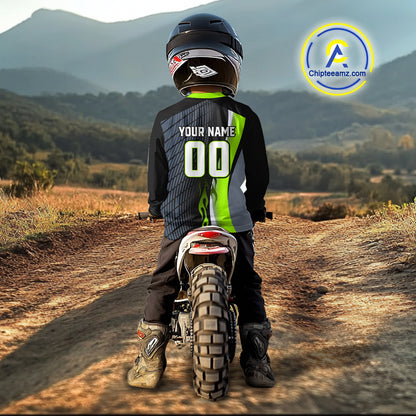 Green ATV Motocross Racing Jersey Custom ATV Shirts Kid Women Men Quad Jersey MX109