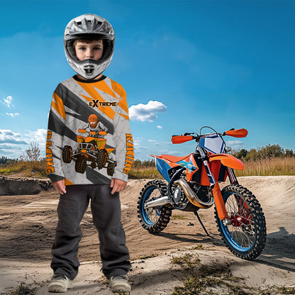Custom ATV Riding Jersey Orange Quad Jersey Kid Adult ATV Racing Off-Road Shirts MX112