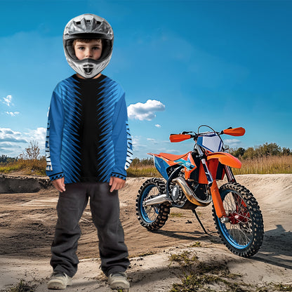Blue ATV Motocross Racing Jersey Custom ATV Shirts Kid Women Men Quad Jersey MX110