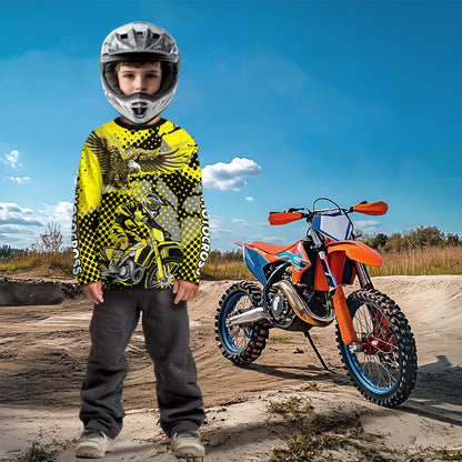 Yellow Eagle Motocross Jersey Dirt Bike Jersey Men Kid Women Motorcycle Riding Shirt XM363