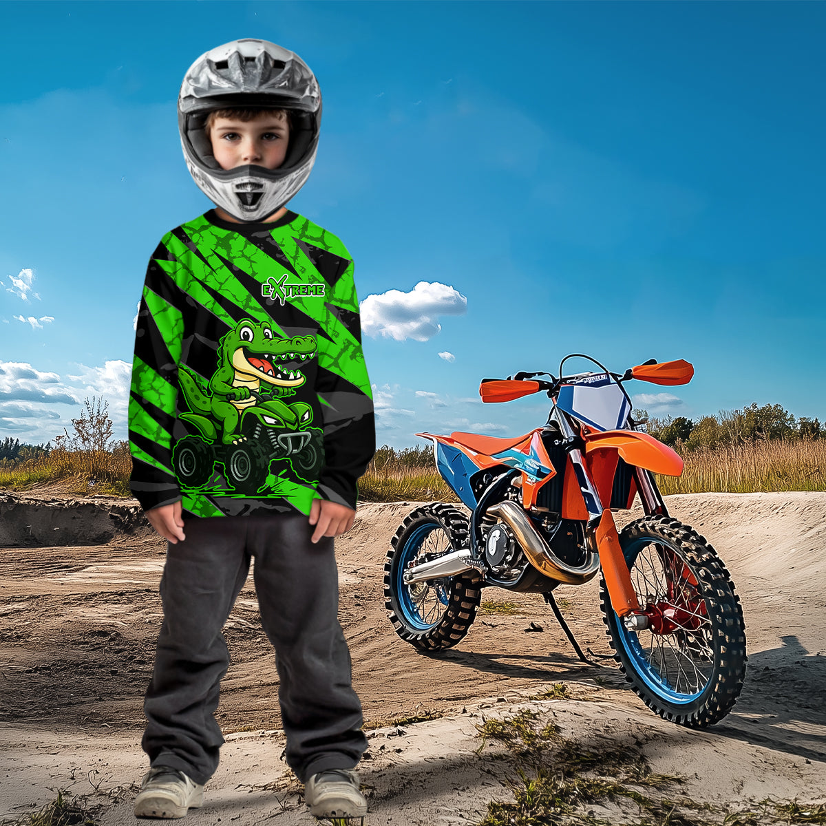 Alligator ATV Motocross Racing Jersey Custom ATV Shirts Kid Women Men Quad Jersey MX127