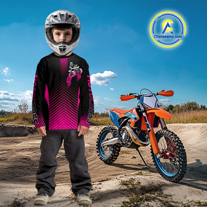 Pink ATV Riding Jersey Custom Quad Bike Jersey for Men Kid Women  ATV Racing Shirt MX105