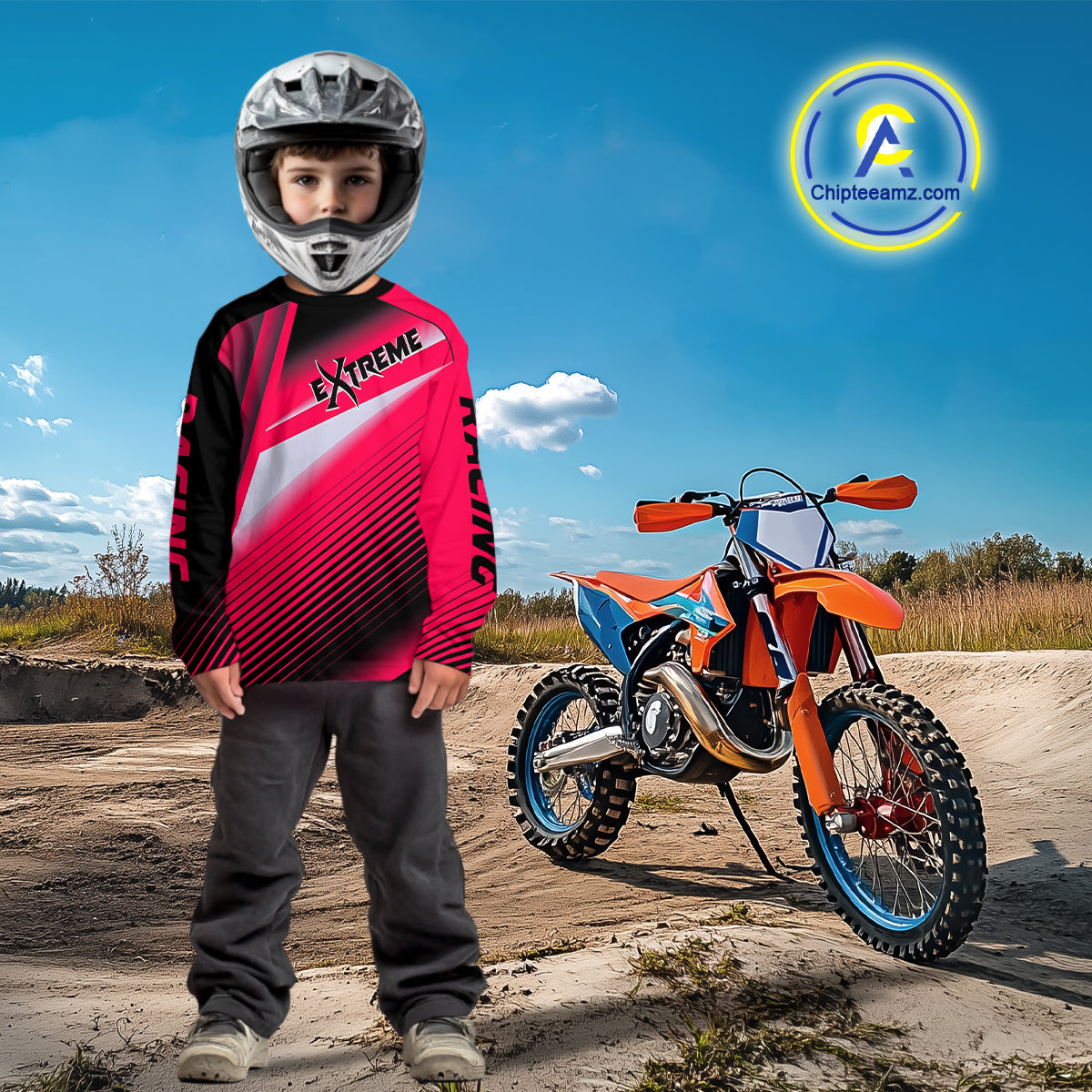 Pink ATV Riding Jersey Custom ATV Quad Bike Shirt for Men Kid Women ATV Shirt MX107
