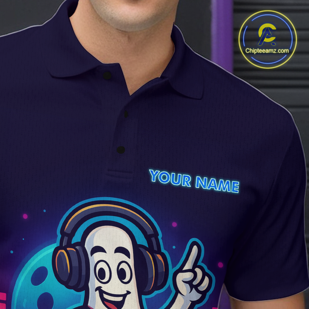 Funny Bowling Pins Music Shirt Custom Neon Bowling Jersey for Men Polo & 1/4 Zip Bowling Gift QZT790