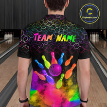 Load image into Gallery viewer, Colorful Bowling Custom Men Bowling Shirt Polo &amp; Quarter-Zip Bowling Team Jerseys HNT73