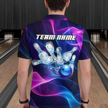 Load image into Gallery viewer, Custom Galaxy Bowling Jersey for Men Polo &amp; 1/4 Zip Bowling Team Shirts Bowling League HNT156