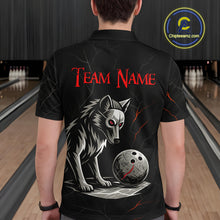 Load image into Gallery viewer, Wolf Bowling Shirt for Men Custom Bowling Team Jersey Black Polo &amp; Quarter-Zip Bowling Unisex QZT700