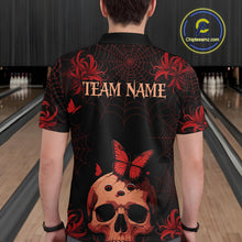 Load image into Gallery viewer, Skull Halloween Team Shirt Custom Horror Bowling Jersey for Men Bowling League Bowling Outfit QZT734