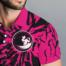 Load image into Gallery viewer, Pink Golf Polo Shirt Custom Golf Shirts for Men and Women Team Golf Apparel MMG58