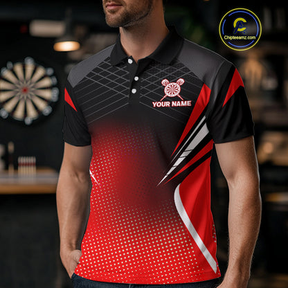 Flaming Dart Arrow In 180 Score Men's Darts Shirt - Custom Name For Dart Players NYN0421
