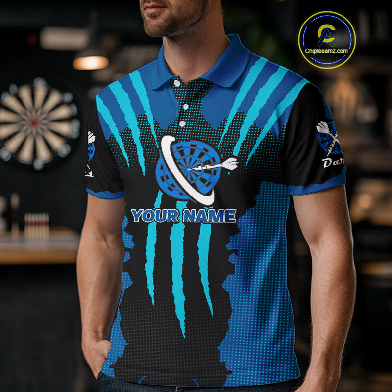 Blue Darts Shirt With Claw Mark Design – Custom Team & Name Shirt For Women NYN0340