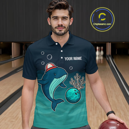 Custom Dolphin Bowling Shirt Summer Bowling Team League Polo Bowling Outfit QZT699