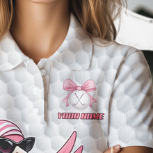 Load image into Gallery viewer, Pink Flamingo Golf Shirt For Women, Funny Pattern Golf Polo Shirt, Ladies Golf Outfit For Team NHT729