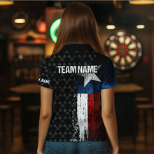 Load image into Gallery viewer, Grunge Vintage Texas Flag Custom Retro Dart Shirts For Women, Pride Team Patriotic Dart Jerseys TDM3692