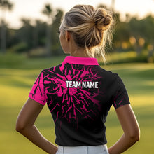 Load image into Gallery viewer, Pink Golf Polo Shirt Custom Golf Shirts for Men and Women Team Golf Apparel MMG58