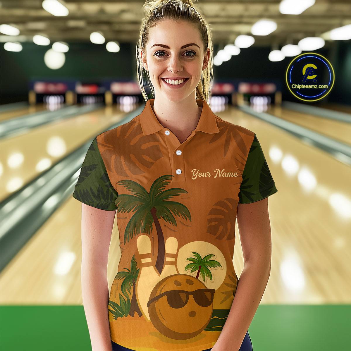 Summer Bowling Shirt for Men and Women Bowling Team League Polo Gift for Bowlers QZT698