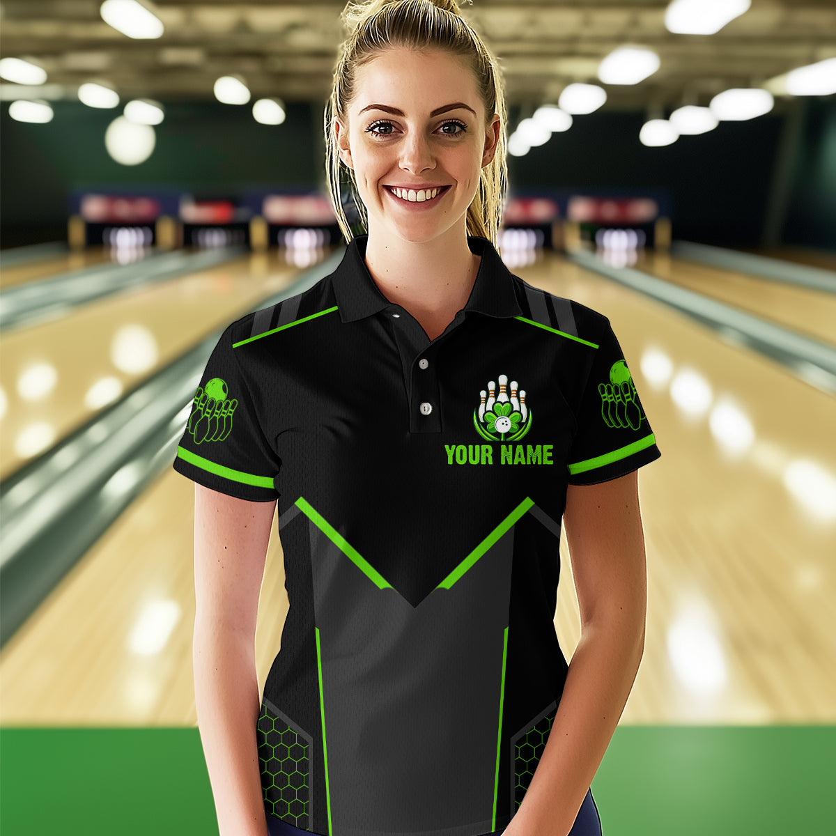 Personalized St Patrick Day Bowling Shirt Polo Green Bowling Jersey Team League QZT621