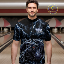 Load image into Gallery viewer, Custom Thunder Skeleton Bowling Jersey for Men Polo &amp; 1/4 Zip Bowling Team Shirts HNT152
