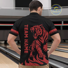 Load image into Gallery viewer, Red Tiger Bowling Shirts for Team Men Women Custom Bowling Jersey Polo &amp; Quarter Zip Shirt MBL188