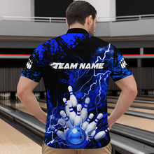 Load image into Gallery viewer, Blue Thunder Lightning Bowling Shirt Custom Colorful Bowling Jersey Men Women Team MBL67