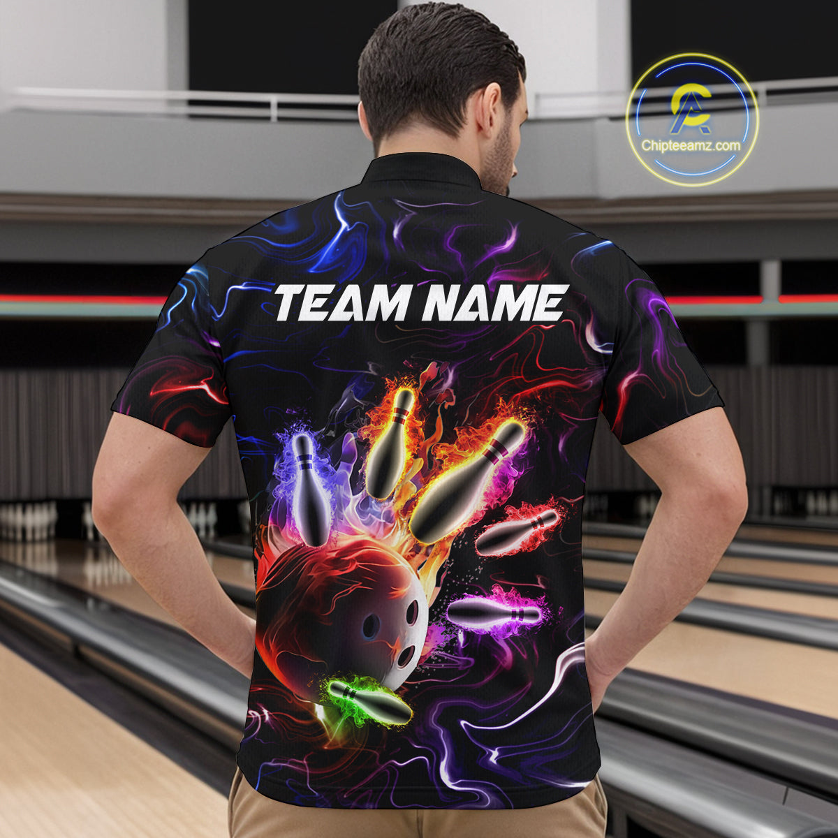 Custom Colorful Bowling Team Shirt for Men Bowling League Jersey Bowlers Gift QZT728