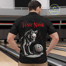 Load image into Gallery viewer, Wolf Bowling Shirt for Men Custom Bowling Team Jersey Black Polo &amp; Quarter-Zip Bowling Unisex QZT700