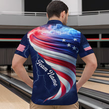 Load image into Gallery viewer, American Bowling Shirt for Men Women Custom Quarter-Zip Bowling Team League QZT616