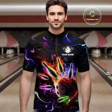 Load image into Gallery viewer, Custom Colorful Bowling Team Shirt for Men Bowling League Jersey Bowlers Gift QZT728