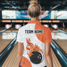Load image into Gallery viewer, Person wearing a bowling shirt with 'TEAM NAME' on the back in a bowling alley.