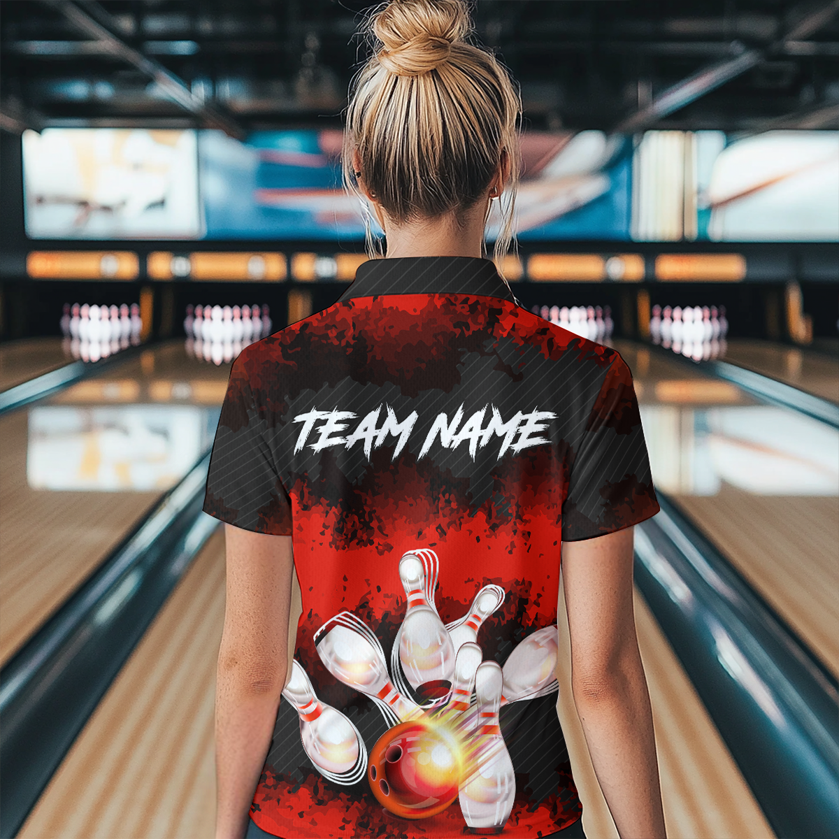 Customize Red Bowling Shirts for Men Women Team Bowling Polo & 1/4 Zip Shirts MBL81