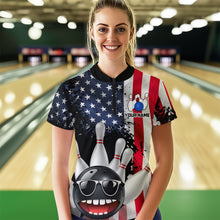 Load image into Gallery viewer, American Flag Bowling Shirts for Men Women Funny Bowling Jersey Team Bowling Shirt MBL10
