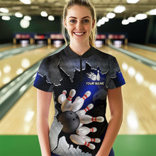 Load image into Gallery viewer, Custom Eagle Blue Bowling Shirt for Men Women Team Eagle Bowling Jersey Shirts MBL77