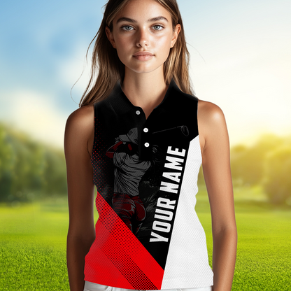 Custom Red Golf Polo Shirts for Men and Women's Matching Golf Shirts for Golfer MMG57