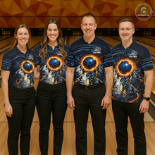 Load image into Gallery viewer, Wolf Bowling Jersey for Women Polo &amp; 1/4 Zip Custom Wolf Bowling Team Shirts Bowling League HNT205