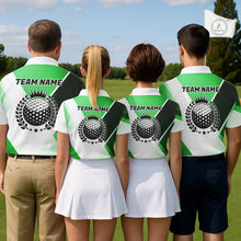 Load image into Gallery viewer, Green And White Golf Ball Golf Polo Shirts Custom Golf Clothing, Golf Gifts For Mens NHT591