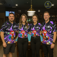 Load image into Gallery viewer, Custom Funny Purple Chicken 8 Ball Pool Billiard Shirt for Men Polo &amp; 1/4 Zip, Billiard Team Jerseys NNT148
