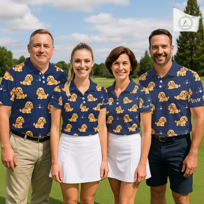 Womens Golf Polo Shirt Custom Funny Cocker Spaniel Team Ladies Golf Tops, Dog Lover Gift NHN0210