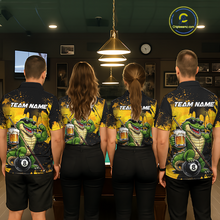Load image into Gallery viewer, Custom Beer Alligator 8 Ball Pool Shirts Billiard Shirt for Men Billiard Team Jersey Billiard League NNT182