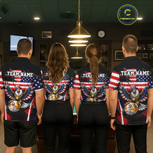 Load image into Gallery viewer, Grunge US Flag Eagle 8 Ball &amp; 9 Ball Billiard Pool Shirt For Women Custom Patriotic Billiard Appeal NYN2762