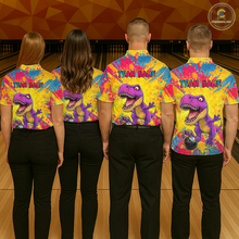 Load image into Gallery viewer, Custom Graffiti Dinosaur Bowling Jersey for Men Unisex Bowling Shirts for Team Polo &amp; 1/4 Zip HNT240